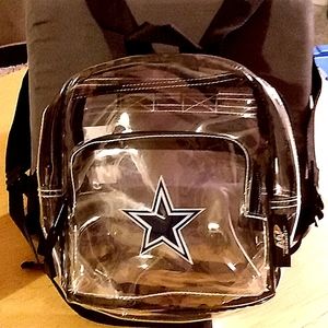 DALLAS COWBOYS NFL CLEAR  SMALL BACKPACK STYLE BAG